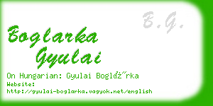 boglarka gyulai business card